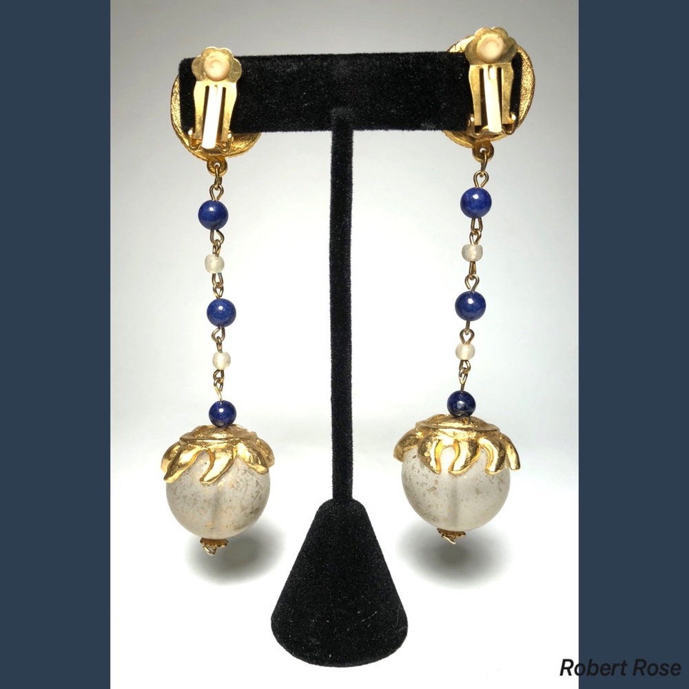 Robert Rose Fashion Pearl Drop Jewelry Earrings - Picture 4 of 5